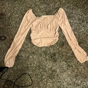 cream colored cropped long sleeve from lush